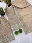 RICH LOOK CHINON SILK EMBROIDERY SEQUENCE REAL MIRROR HAND WORK TOP PALAZZO WITH DUPATTA PARTY WEAR WHOLESALE PRICE ETHNIC GARMENT (10)
