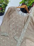 RICH LOOK CHINON SILK EMBROIDERY SEQUENCE REAL MIRROR HAND WORK TOP PALAZZO WITH DUPATTA PARTY WEAR WHOLESALE PRICE ETHNIC GARMENT (10)