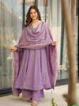 RICH LOOK FENDI SILK PLAIN GOWN PALAZZO WITH EMBROIDERY SEQUENCE WORK DUPATTA PARTY WEAR WHOLESALE PRICE ETHNIC GARMENT (10)