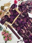 RICH LOOK GEORGETTE DIGITAL PRINTED 3 LAYERED LEHENGA SAREE WITH ATTACHED DUPATTA AND STITCHED BLOUSE PARTY WEAR WHOLESALE PRICE ETHNIC GARMENT (6)
