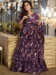 RICH LOOK GEORGETTE DIGITAL PRINTED 3 LAYERED LEHENGA SAREE WITH ATTACHED DUPATTA AND STITCHED BLOUSE PARTY WEAR WHOLESALE PRICE ETHNIC GARMENT (6)