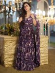 RICH LOOK GEORGETTE DIGITAL PRINTED 3 LAYERED LEHENGA SAREE WITH ATTACHED DUPATTA AND STITCHED BLOUSE PARTY WEAR WHOLESALE PRICE ETHNIC GARMENT (6)