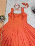 RICH LOOK JACQUARD SILK WEAVING WITH LACE BORDER GOWN BOTTOM WITH DUPATTA PARTY WEAR WHOLESALE PRICE ETHNIC GARMENT (3)
