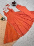 RICH LOOK JACQUARD SILK WEAVING WITH LACE BORDER GOWN BOTTOM WITH DUPATTA PARTY WEAR WHOLESALE PRICE ETHNIC GARMENT (3)