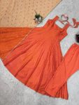RICH LOOK JACQUARD SILK WEAVING WITH LACE BORDER GOWN BOTTOM WITH DUPATTA PARTY WEAR WHOLESALE PRICE ETHNIC GARMENT (3)