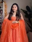 RICH LOOK JACQUARD SILK WEAVING WITH LACE BORDER GOWN BOTTOM WITH DUPATTA PARTY WEAR WHOLESALE PRICE ETHNIC GARMENT (3)