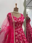 RICH LOOK JACQUARD SILK WEAVING WORK GOWN BOTTOM WITH DUPATTA PARTY WEAR WHOLESALE PRICE ETHNIC GARMENT (4)