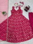 RICH LOOK JACQUARD SILK WEAVING WORK GOWN BOTTOM WITH DUPATTA PARTY WEAR WHOLESALE PRICE ETHNIC GARMENT (4)