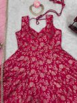 RICH LOOK JACQUARD SILK WEAVING WORK GOWN BOTTOM WITH DUPATTA PARTY WEAR WHOLESALE PRICE ETHNIC GARMENT (4)