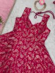 RICH LOOK JACQUARD SILK WEAVING WORK GOWN BOTTOM WITH DUPATTA PARTY WEAR WHOLESALE PRICE ETHNIC GARMENT (4)