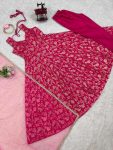 RICH LOOK JACQUARD SILK WEAVING WORK GOWN BOTTOM WITH DUPATTA PARTY WEAR WHOLESALE PRICE ETHNIC GARMENT (4)