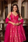 RICH LOOK JACQUARD SILK WEAVING WORK GOWN BOTTOM WITH DUPATTA PARTY WEAR WHOLESALE PRICE ETHNIC GARMENT (4)