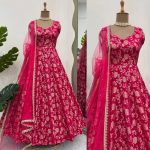 RICH LOOK JACQUARD SILK WEAVING WORK GOWN BOTTOM WITH DUPATTA PARTY WEAR WHOLESALE PRICE ETHNIC GARMENT (4)