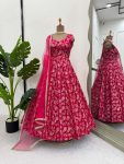 RICH LOOK JACQUARD SILK WEAVING WORK GOWN BOTTOM WITH DUPATTA PARTY WEAR WHOLESALE PRICE ETHNIC GARMENT (4)