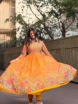 RICH LOOK TABBY DIGITAL PRINTED GOWN BOTTOM WITH DUPATTA FESTIVE WEAR WHOLESALE PRICE ETHNIC GARMENT (6)