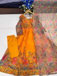 RICH LOOK TABBY DIGITAL PRINTED GOWN BOTTOM WITH DUPATTA FESTIVE WEAR WHOLESALE PRICE ETHNIC GARMENT (6)