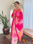 RICH LOOK VISCOSE CHANDERI SEQUENCE CODING EMBROIDERY WORK TOP BOTTOM WITH DUPATTA FESTIVE WEAR WHOLESALE PRICE ETHNIC GARMENT (7)