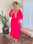 RICH LOOK VISCOSE CHANDERI SEQUENCE CODING EMBROIDERY WORK TOP BOTTOM WITH DUPATTA FESTIVE WEAR WHOLESALE PRICE ETHNIC GARMENT (7)