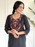 RICH LOOK VISCOSE CHNADERI EMBROIDERY WORK TOP BOTTOM WITH DUPATTA FESTIVE WEAR WHOLESALE PRICE ETHNIC GARMENT (5)