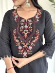 RICH LOOK VISCOSE CHNADERI EMBROIDERY WORK TOP BOTTOM WITH DUPATTA FESTIVE WEAR WHOLESALE PRICE ETHNIC GARMENT (5)