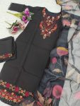 RICH LOOK VISCOSE CHNADERI EMBROIDERY WORK TOP BOTTOM WITH DUPATTA FESTIVE WEAR WHOLESALE PRICE ETHNIC GARMENT (5)