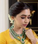 TRADITIONAL BANARASI GOLD WEAVING WORK SAREE WITH UNSTITCHED BLOUSE PARTY WEAR WHOLESALE PRICE ETHNIC GARMENT (4)