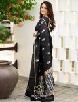 TRADITIONAL BANARASI SOFT SILK ZARI WEAVING WORK SAREE WITH UNSTITCHED BLOUSE PARTY WEAR WHOLESALE PRICE ETHNIC GARMENT (6)