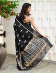 TRADITIONAL BANARASI SOFT SILK ZARI WEAVING WORK SAREE WITH UNSTITCHED BLOUSE PARTY WEAR WHOLESALE PRICE ETHNIC GARMENT (6)