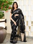 TRADITIONAL BANARASI SOFT SILK ZARI WEAVING WORK SAREE WITH UNSTITCHED BLOUSE PARTY WEAR WHOLESALE PRICE ETHNIC GARMENT (6)