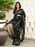 TRADITIONAL BANARASI SOFT SILK ZARI WEAVING WORK SAREE WITH UNSTITCHED BLOUSE PARTY WEAR WHOLESALE PRICE ETHNIC GARMENT (6)