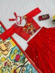 TRADITIONAL COTON KALAMKARI PRINTED HANDWORK LEHENGA CHOLI WITH DUPATTA PARTY WEAR WHOLESALE PRICE ETHNIC GARMENT (8)