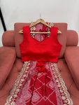 TRADITIONAL KOTA SILK JACQUARD EMBROIDERY SEQUENCE WORK SAREE WITH UNSTITCHED BLOUSE PARTY WEAR WHOLESALE PRICE ETHNIC GARMENT (4)