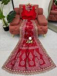 TRADITIONAL KOTA SILK JACQUARD EMBROIDERY SEQUENCE WORK SAREE WITH UNSTITCHED BLOUSE PARTY WEAR WHOLESALE PRICE ETHNIC GARMENT (4)