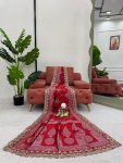 TRADITIONAL KOTA SILK JACQUARD EMBROIDERY SEQUENCE WORK SAREE WITH UNSTITCHED BLOUSE PARTY WEAR WHOLESALE PRICE ETHNIC GARMENT (4)