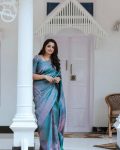TRADTIONAL BANARASI SOFT SILK ZARI WEAVING WORK SAREE WITH UNSTITCHED BLOUSE PARTY WEAR WHOLESALE PRICE ETHNIC GARMENT (8)