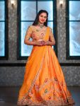 TRENDING CHINON EMBROIDERY THREAD SEQUENCE WORK LEHENGA CHOLI WITH DUPATTA PARTY WEAR WHOLESALE PRICE ETHNIC GARMENT (3)