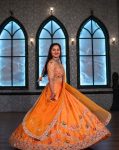 TRENDING CHINON EMBROIDERY THREAD SEQUENCE WORK LEHENGA CHOLI WITH DUPATTA PARTY WEAR WHOLESALE PRICE ETHNIC GARMENT (3)