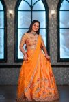 TRENDING CHINON EMBROIDERY THREAD SEQUENCE WORK LEHENGA CHOLI WITH DUPATTA PARTY WEAR WHOLESALE PRICE ETHNIC GARMENT (3)