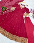TRENDING GEORGETTE EMBROIDERY SEQUENCE WORK GOWN BOTTOM WITH DUPATTA PARTY WEAR WHOLESALE PRICE ETHNIC GARMENT (4)