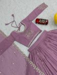 TRENDING GEORGETTE EMBROIDERY SEQUENCE WORK LEHENGA CHOLI WITH DUPATTA WEDDING WEAR WHOLESALE PRICE ETHNIC GARMENT (4)