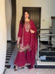 TRENDING GEORGETTE EMBROIDERY SEQUENCE WORK TOP SHARARA WITH DUPATTA RANI