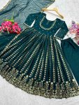 TRENDING GEORGETTE EMBROIDREY SEQUENCE WORK GOWN BOTTOM WITH DUPATTA PARTY WEAR WHOLESALE PRICE ETHNIC GARMENT (4)