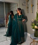 TRENDING GEORGETTE EMBROIDREY SEQUENCE WORK GOWN BOTTOM WITH DUPATTA PARTY WEAR WHOLESALE PRICE ETHNIC GARMENT (4)