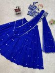 TRENDING GEORGETTE THREAD SEQUENCE WORK LEHENGA SAREE WITH UNSTITCHED BLOUSE PARTY WEAR WHOLESALE PRICE ETHNIC GARMENT (4)