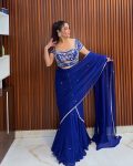 TRENDING GEORGETTE THREAD SEQUENCE WORK LEHENGA SAREE WITH UNSTITCHED BLOUSE PARTY WEAR WHOLESALE PRICE ETHNIC GARMENT (4)