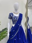 TRENDING GEORGETTE THREAD SEQUENCE WORK LEHENGA SAREE WITH UNSTITCHED BLOUSE PARTY WEAR WHOLESALE PRICE ETHNIC GARMENT (4)