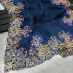 TRENDING JIMMY CHOO EMBROIDERY SEQUENCE THREAD CODING WORK SAREE WITH UNSTITCHED BLOUSE FESTIVE WEAR WHOLESALE PRICE ETHNIC GARMENT (4)