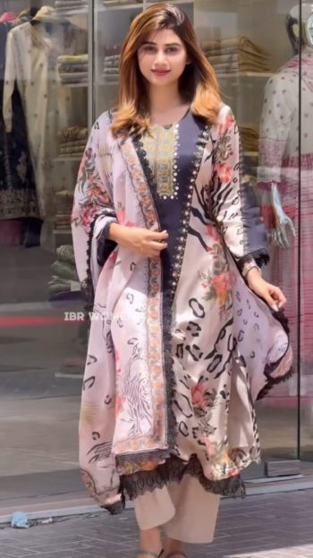 TRENDING MUSLIN DIGITAL PRINTED REAL MIRROR HANDWORK TOP BOTTOM WITH DUPATTA WHITE