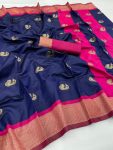 WEDDING WEAR BANARASI SILK SAREE WITH UNSTITCHED BLOUSE WHOLESALE PRICE ETHNIC GARMENT (19)