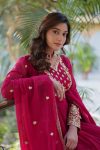 1ATTRACTIVE BLOOMING GEORGETTE EMBROIDERY SEQUENCE WORK GOWN WITH DUPATTA PARTY WEAR WHOLESALE PRICE ETHNIC GARMENT (7)